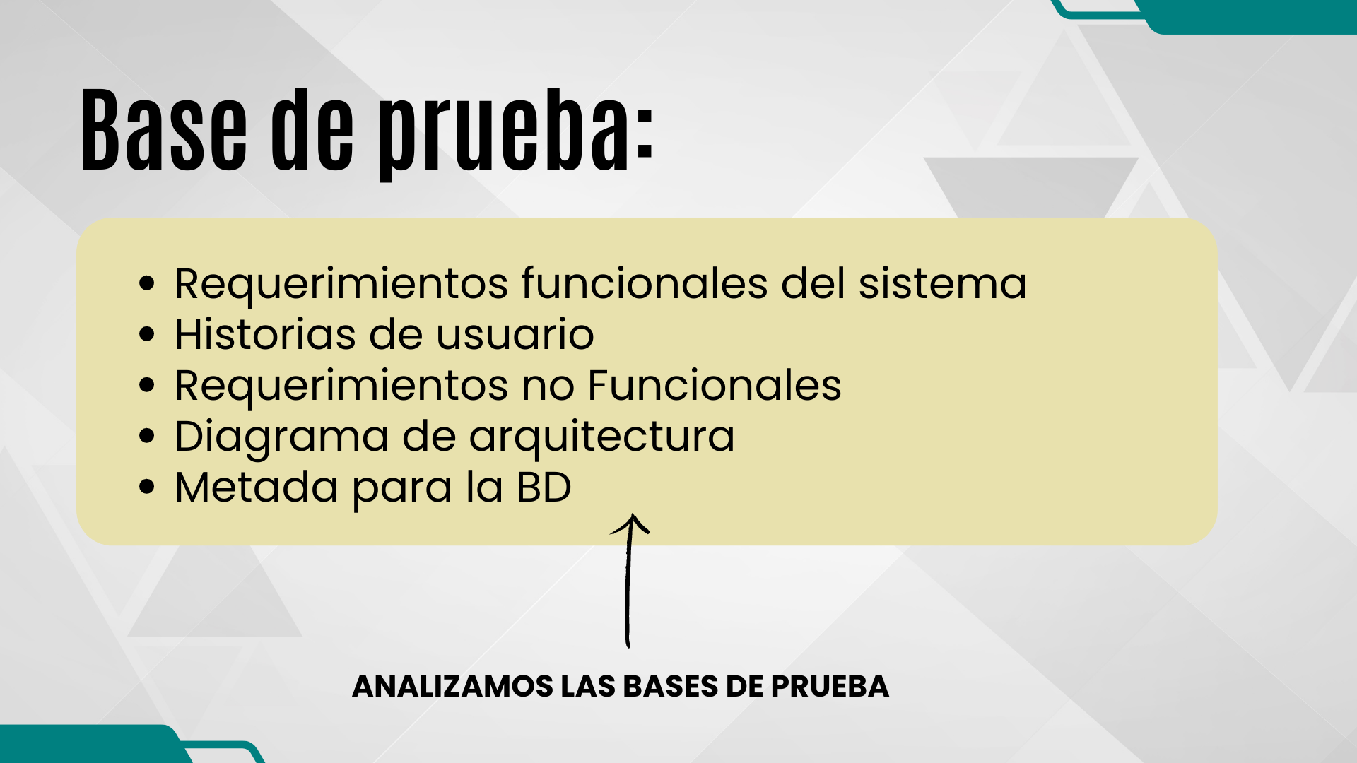 Base de pruebas 